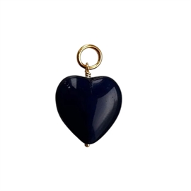Pico French Grande Heart Vedhæng - Midnight